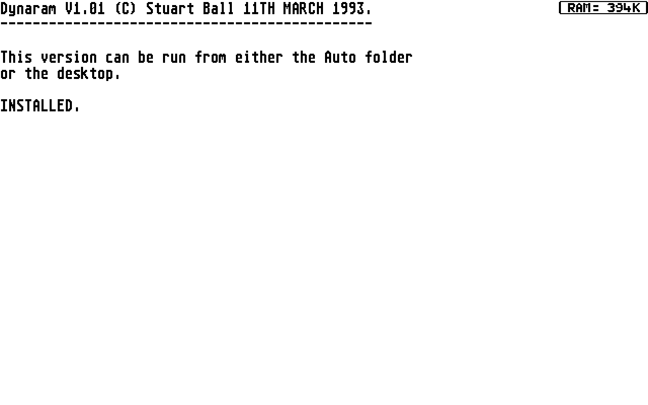 Dynaram — screenshot 1